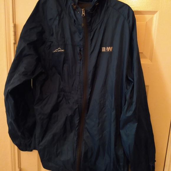 Eddie Bauer Blue Lightweight Full Zip Hooded Jacket Men’s sz 2XL - Picture 3 of 7